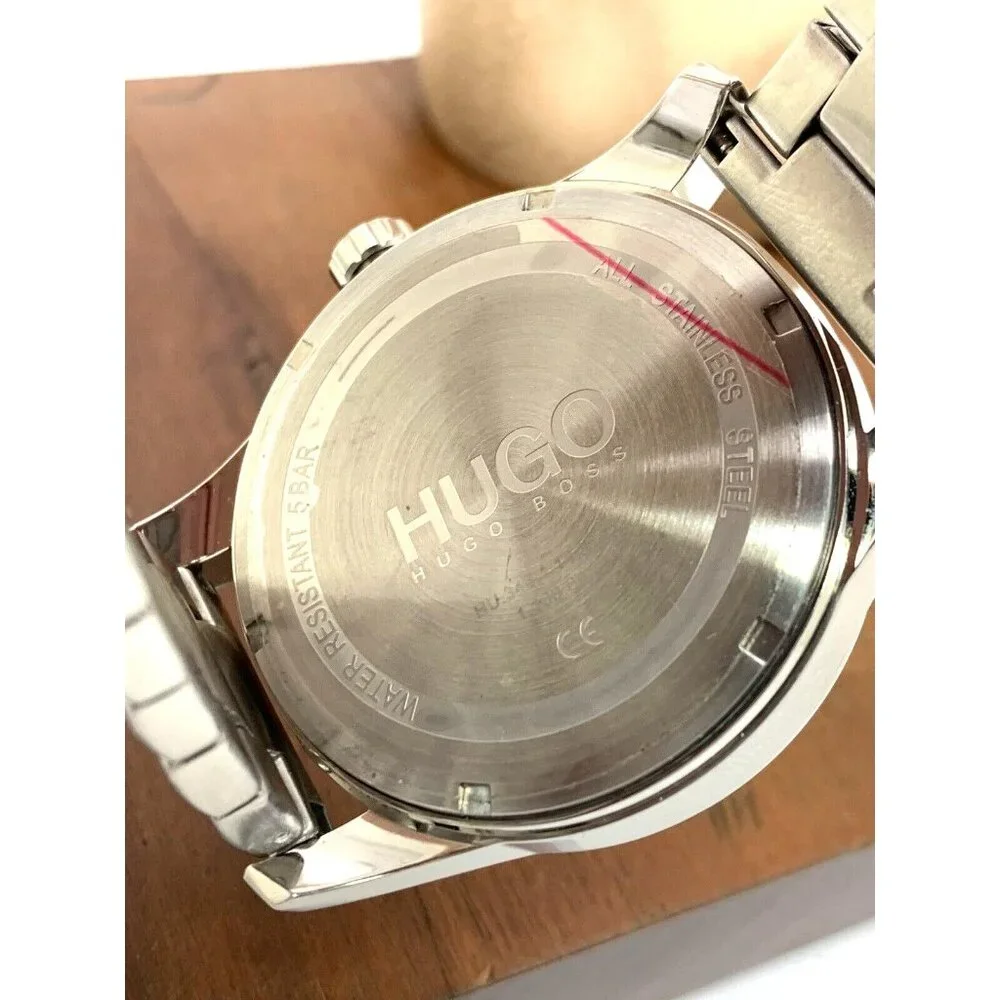 Hugo Boss Men's Watch 1530015 Quartz Blue Dial Silver Stainless Steel 44mm